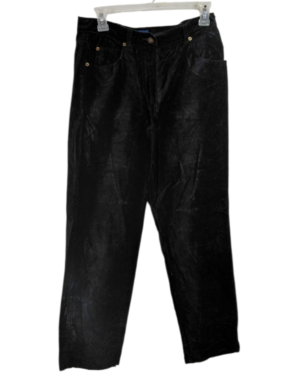 Charter Club Black Straight-Leg Corduroy Trousers